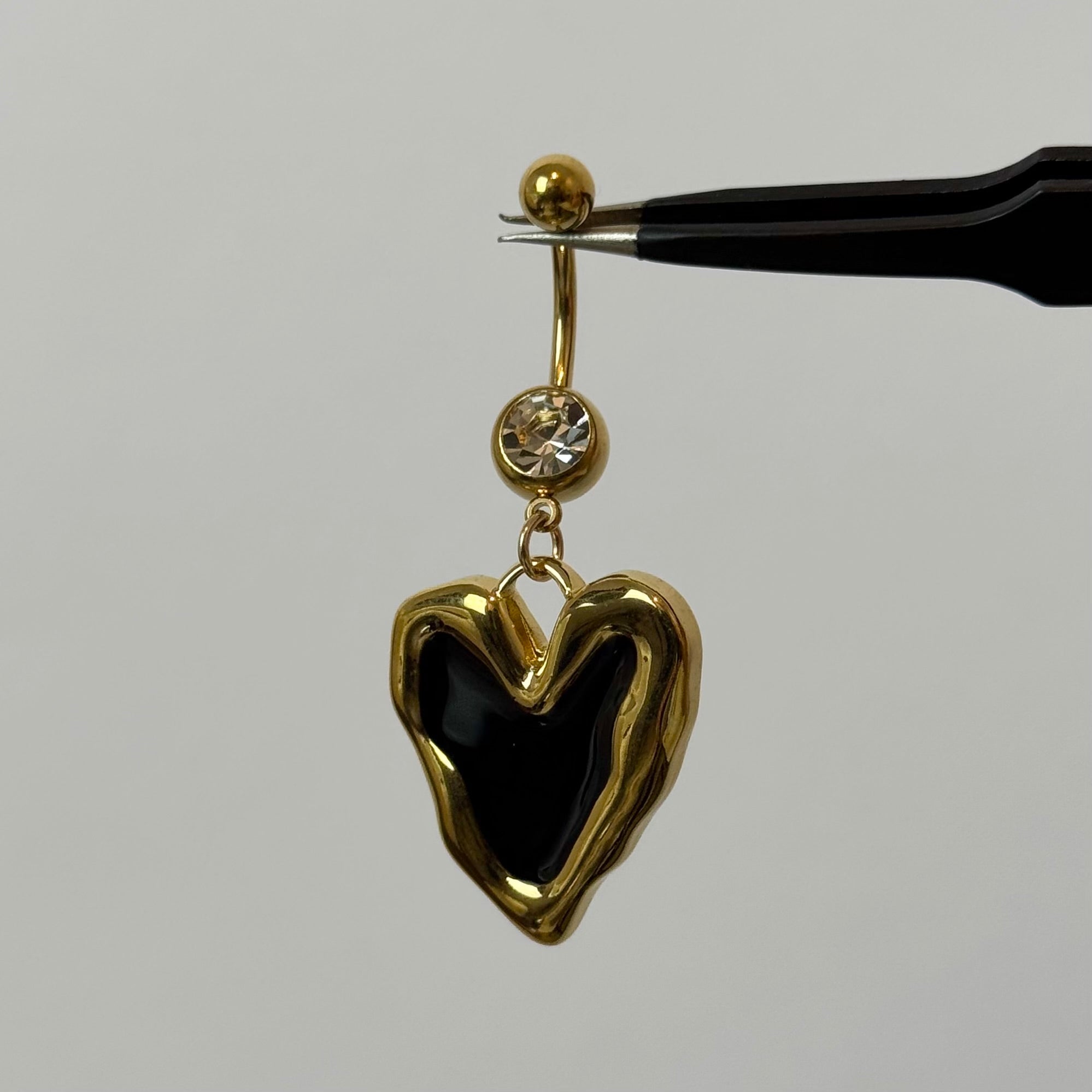 Black Amor Belly Bar - ILLUSIVE JEWELS