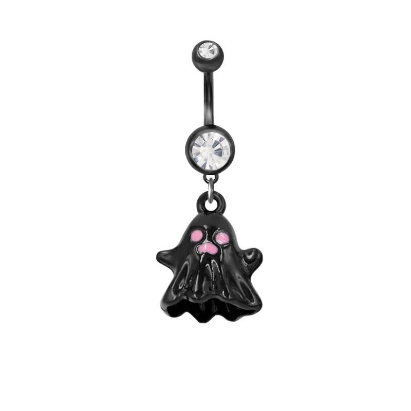 Black Ghost Belly Bar - ILLUSIVE JEWELS