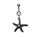 Black Starfish Belly Bar - ILLUSIVE JEWELS