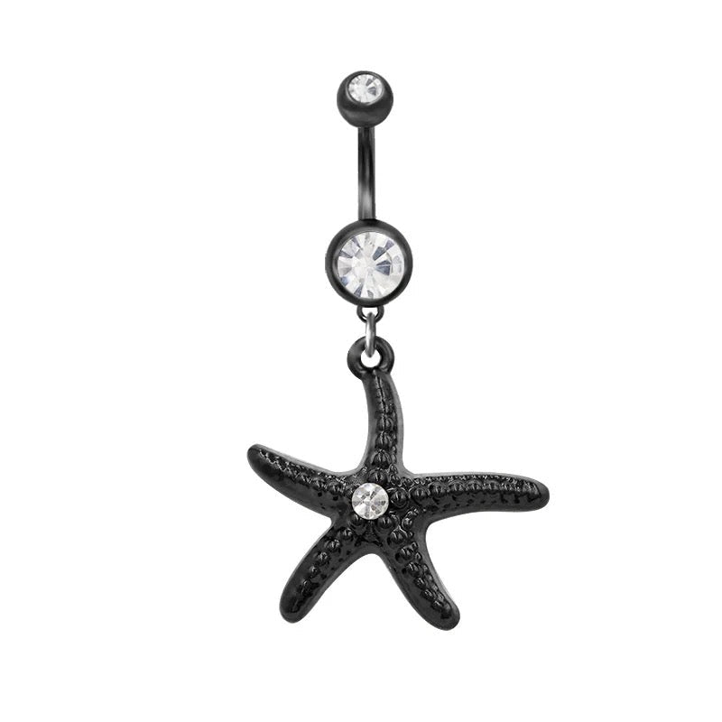 Black Starfish Belly Bar - ILLUSIVE JEWELS