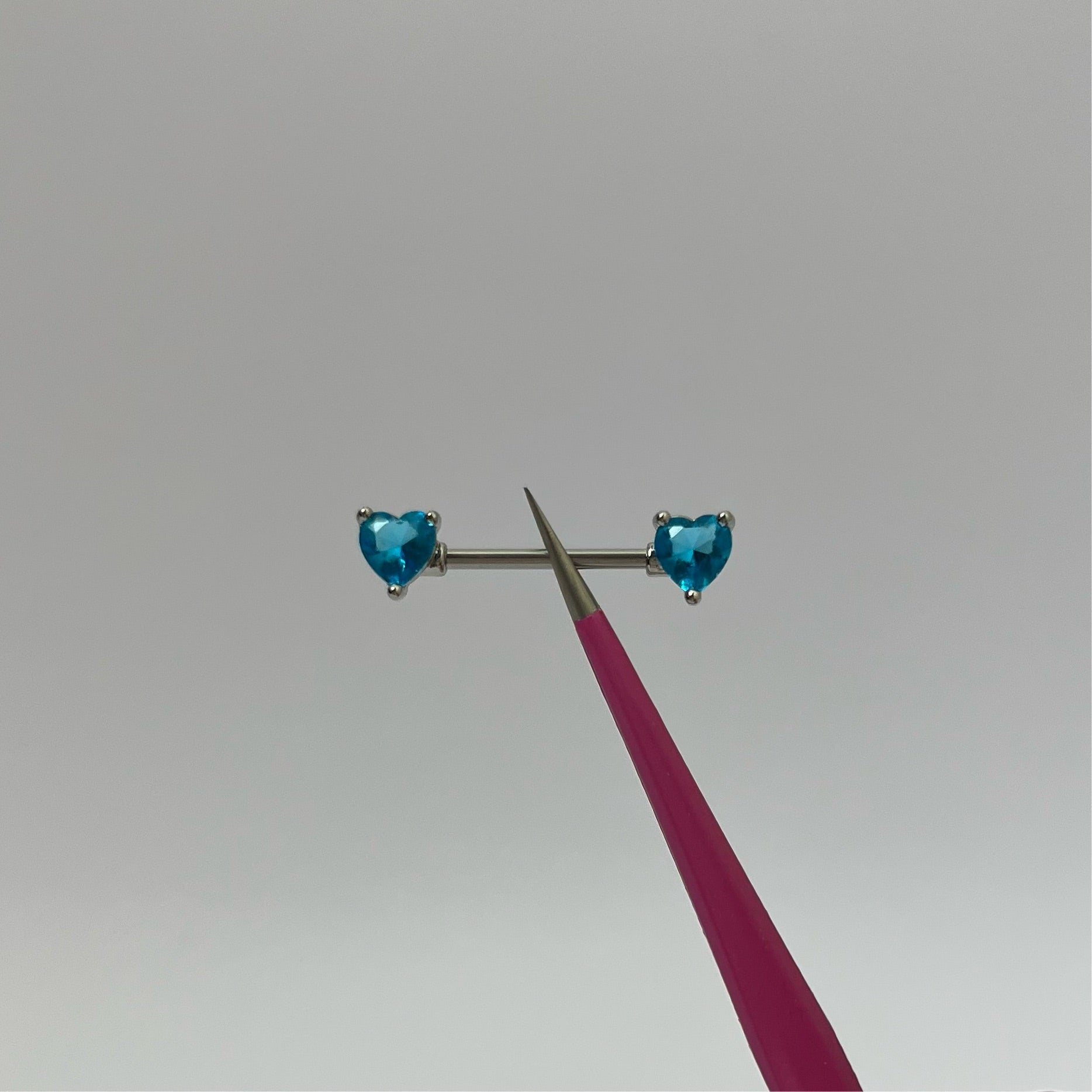 Blue Love Nipple Bars - ILLUSIVE JEWELS