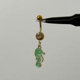 Blue Sea Horse Belly Bar - ILLUSIVE JEWELS