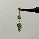 Blue Sea Horse Belly Bar - ILLUSIVE JEWELS