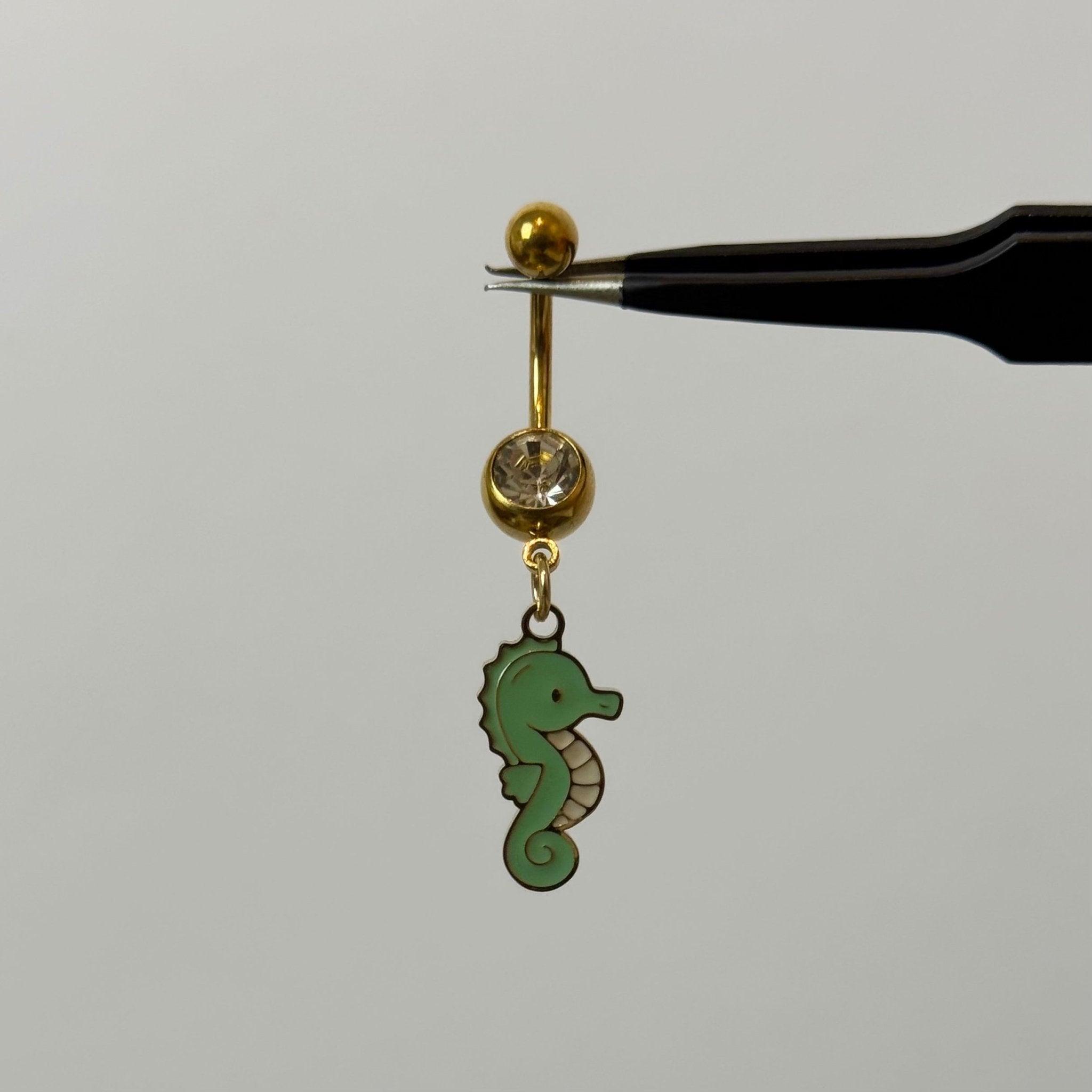 Blue Sea Horse Belly Bar - ILLUSIVE JEWELS