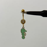 Blue Sea Horse Belly Bar - ILLUSIVE JEWELS