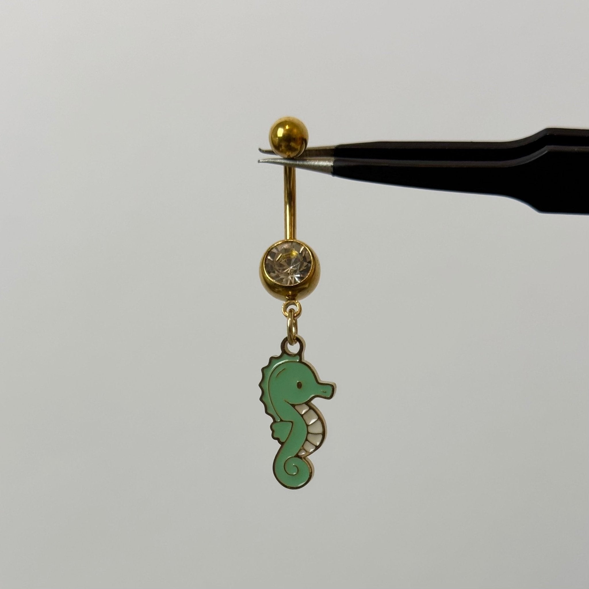 Blue Sea Horse Belly Bar - ILLUSIVE JEWELS