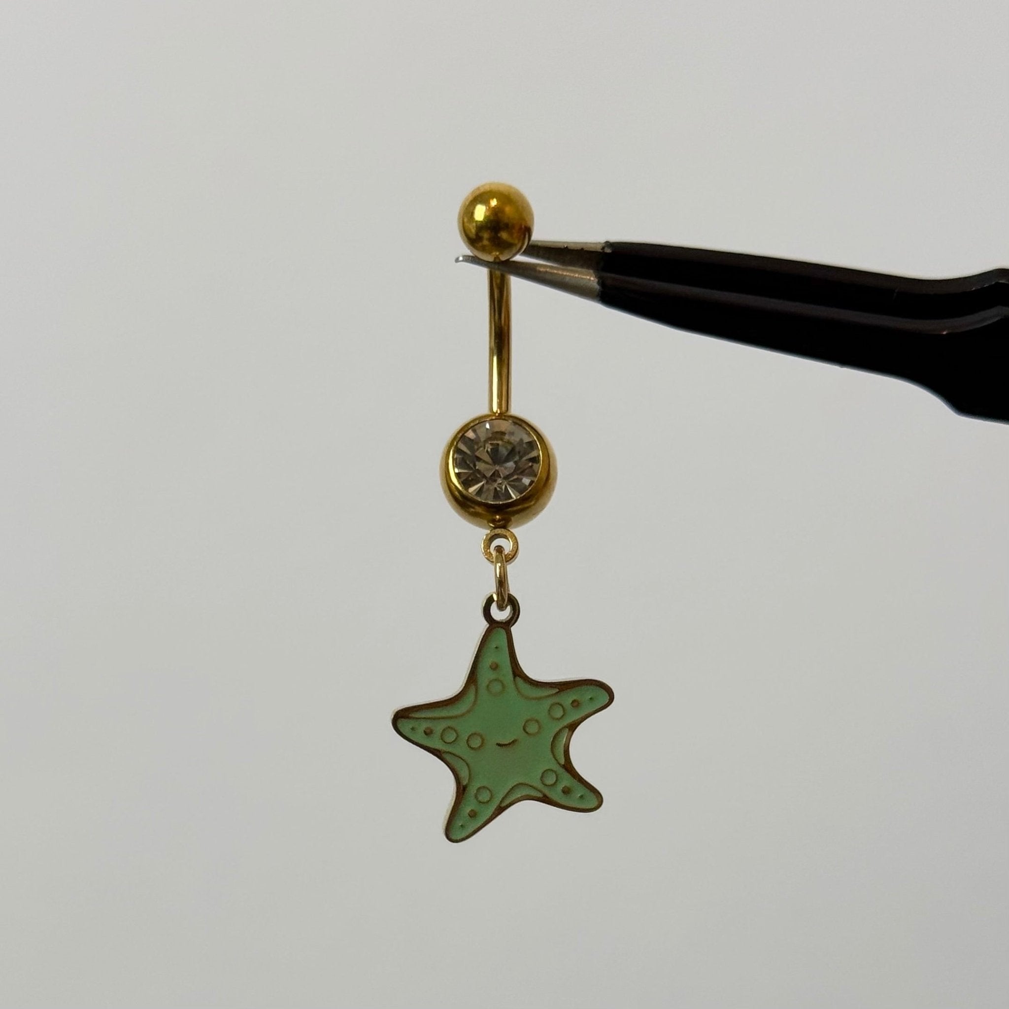 Blue Starfish Belly Bar - ILLUSIVE JEWELS