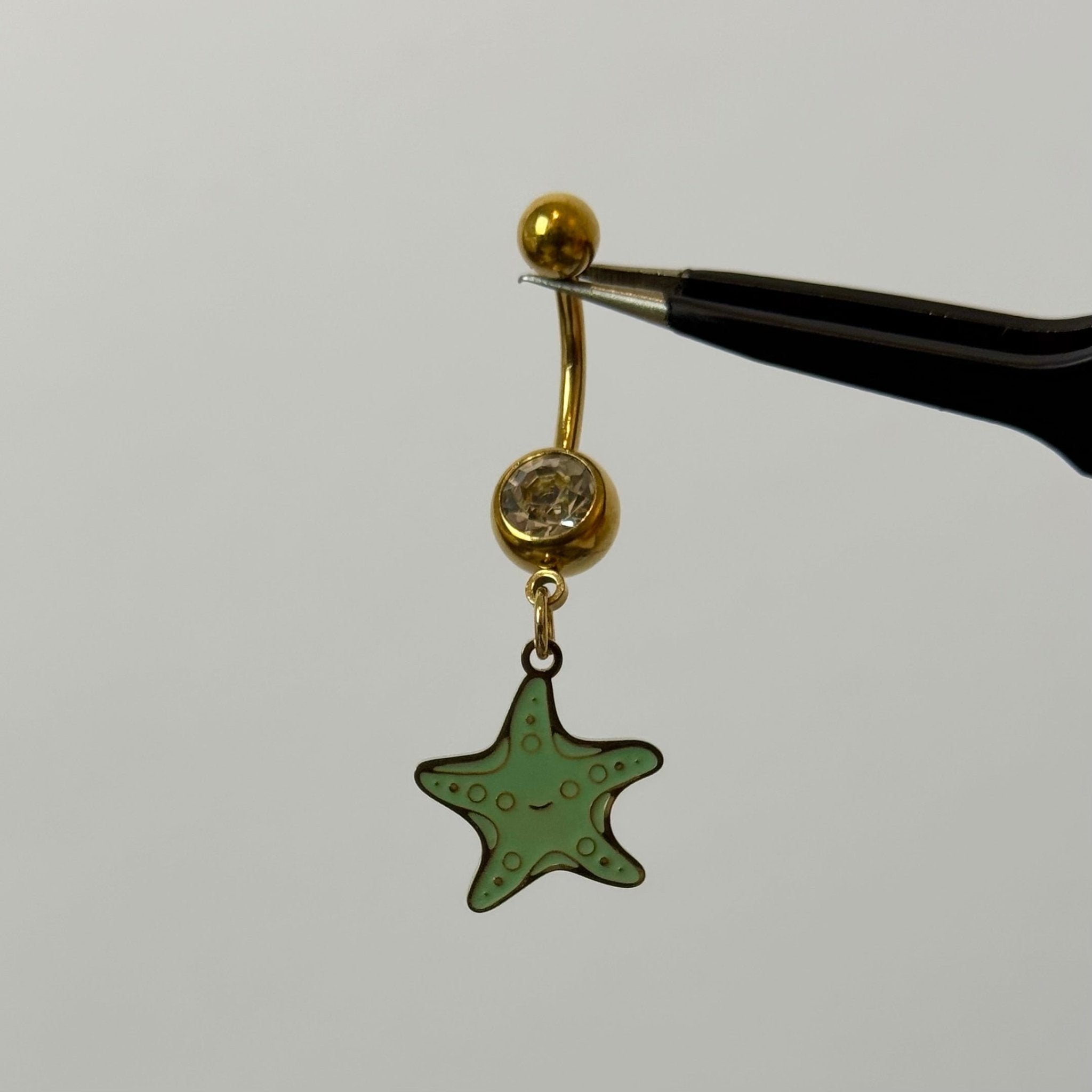 Blue Starfish Belly Bar - ILLUSIVE JEWELS