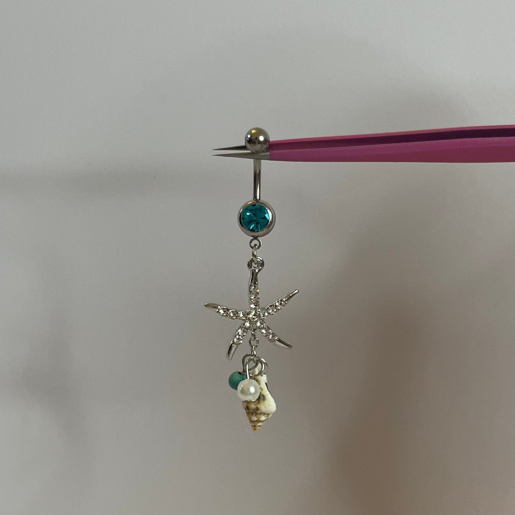 Blue Starfish Belly Bar - ILLUSIVE JEWELS