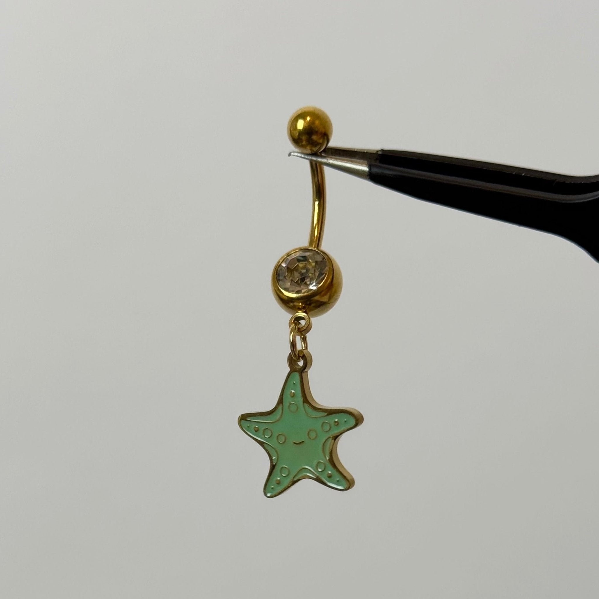 Blue Starfish Belly Bar - ILLUSIVE JEWELS