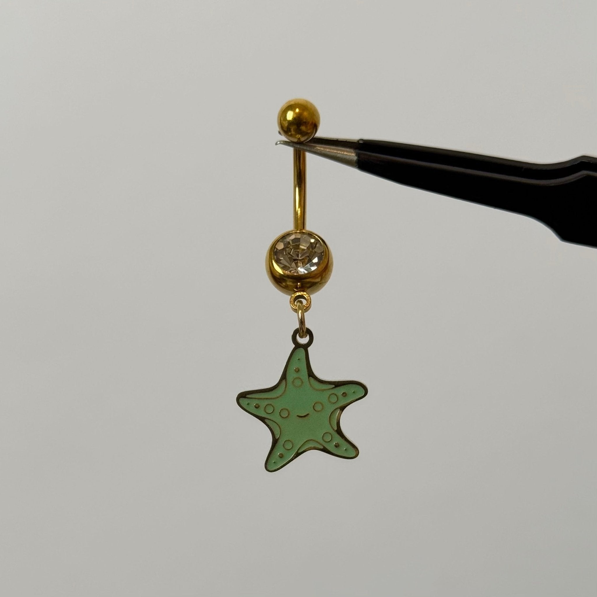 Blue Starfish Belly Bar - ILLUSIVE JEWELS
