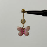 Blush Butterfly Belly Bar - ILLUSIVE JEWELS