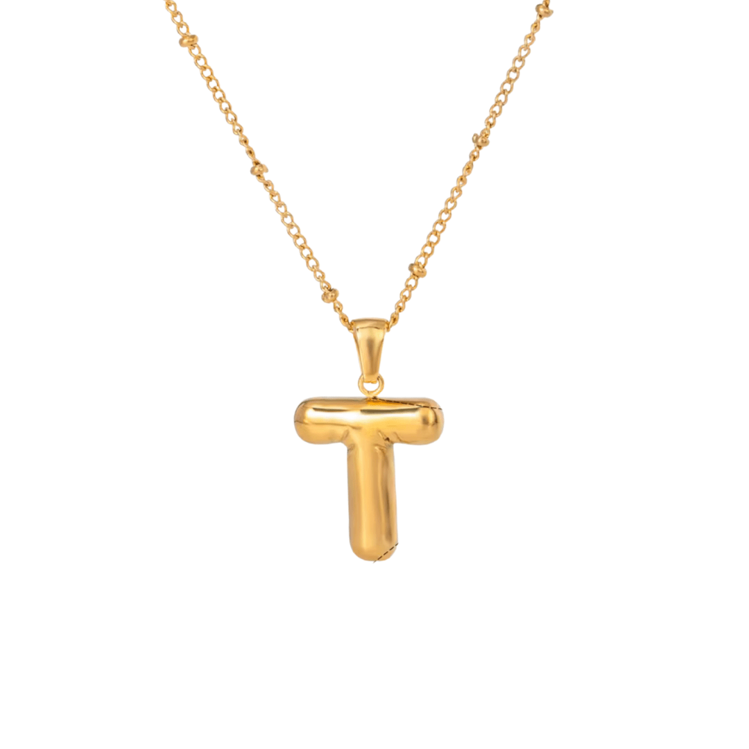 Bubble Letter Initial Necklace - ILLUSIVE JEWELS