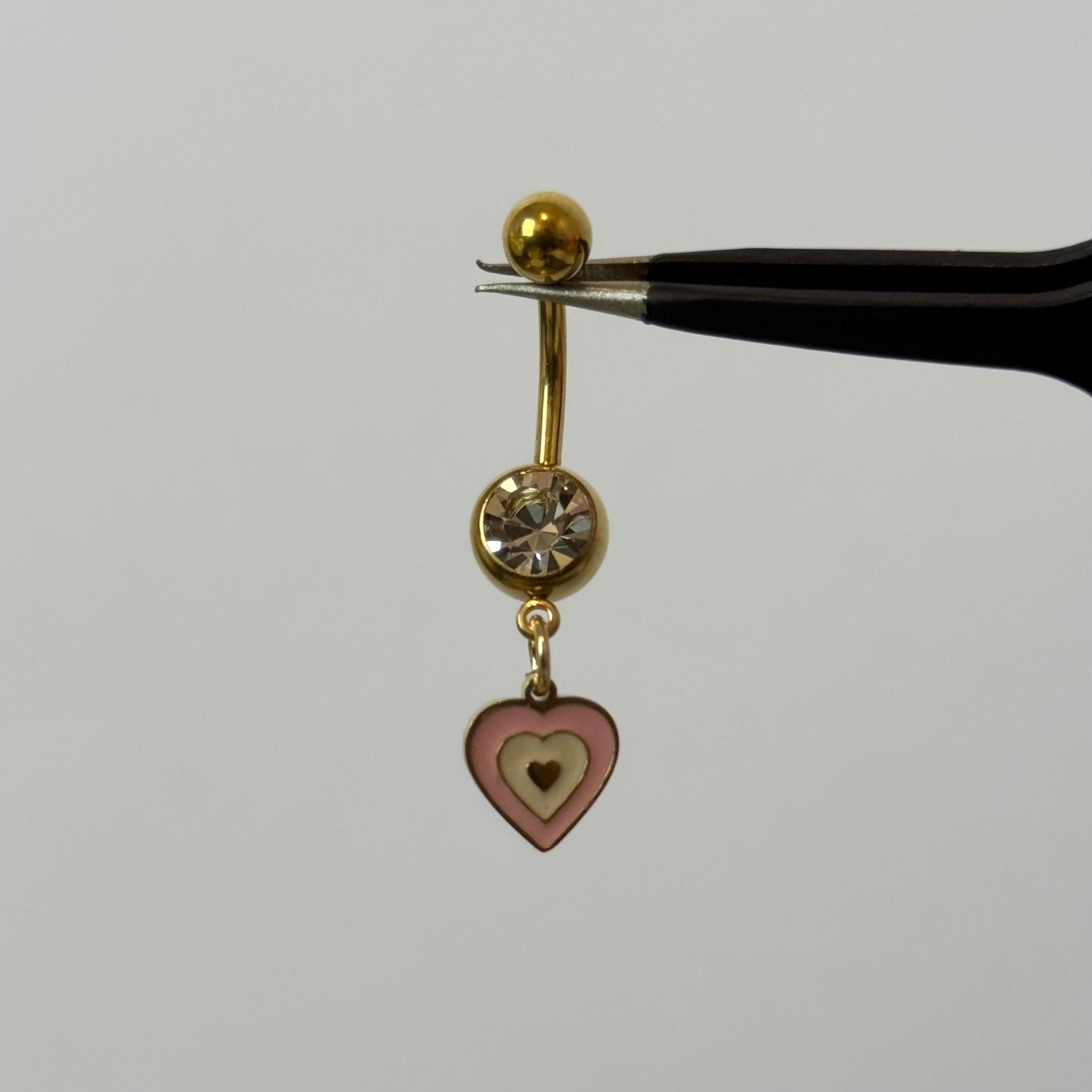 Bubblegum Heart Belly Bar - ILLUSIVE JEWELS