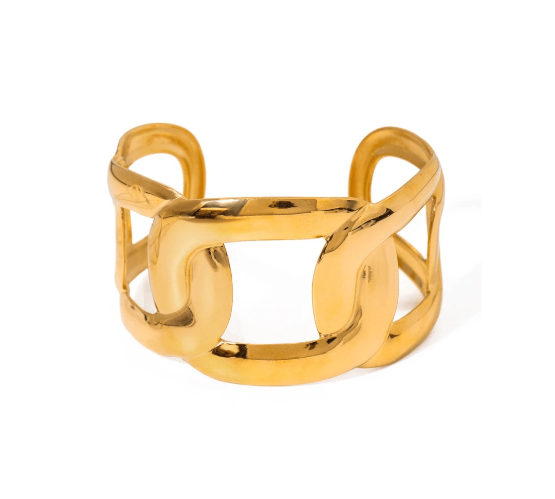 Chunky Cuban Chain Bangle - ILLUSIVE JEWELS