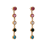 Clara Gold Colourful Earrings - ILLUSIVE JEWELS