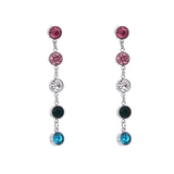 Clara Silver Colourful Earrings - ILLUSIVE JEWELS