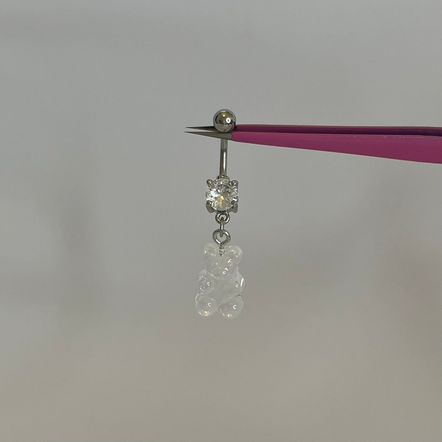 Clear Gummy Bear Belly Bar - ILLUSIVE JEWELS
