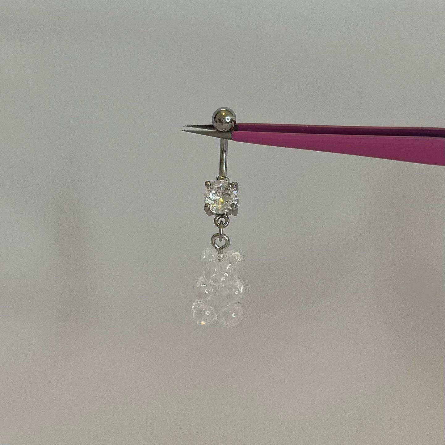 Clear Gummy Bear Belly Bar - ILLUSIVE JEWELS