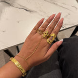 Cleo Gold Hand Chain - ILLUSIVE JEWELS
