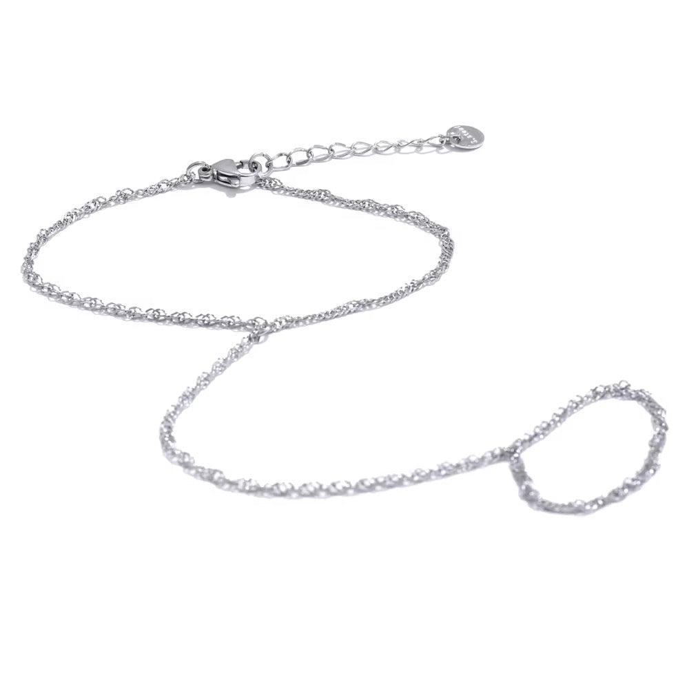 Cleo Silver Hand Chain - ILLUSIVE JEWELS