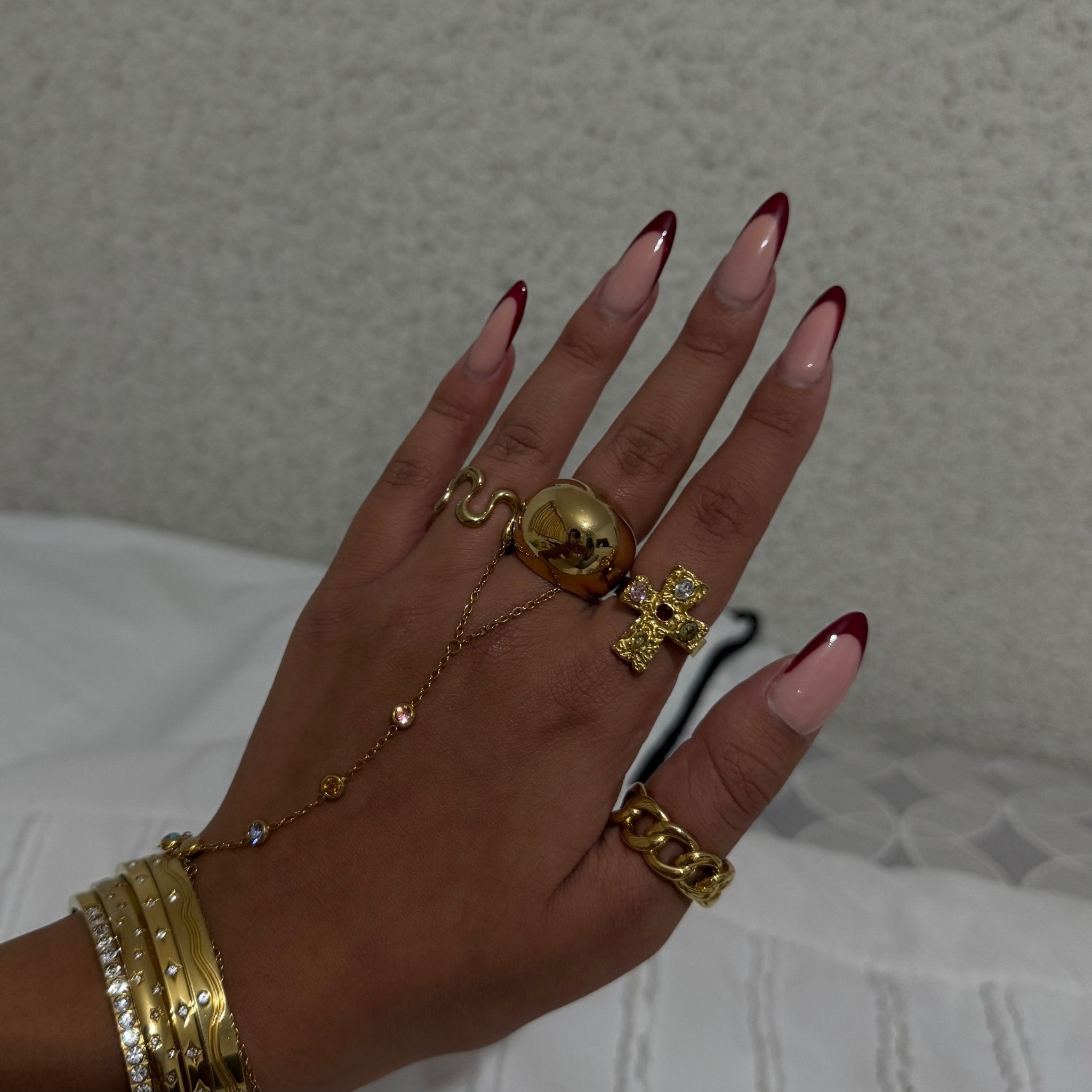 Colourful Cross Ring - ILLUSIVE JEWELS