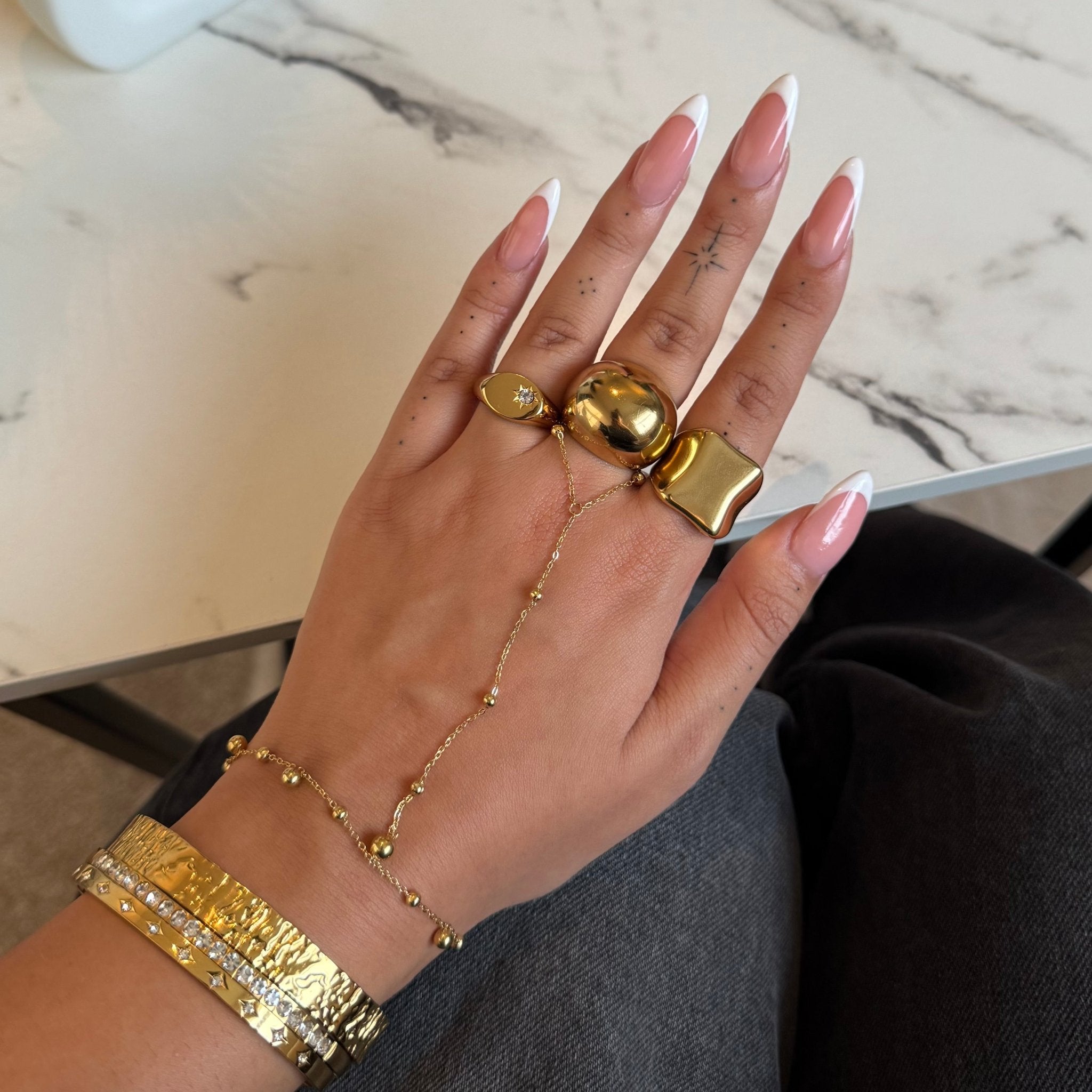 Effie Gold Hand Chain - ILLUSIVE JEWELS