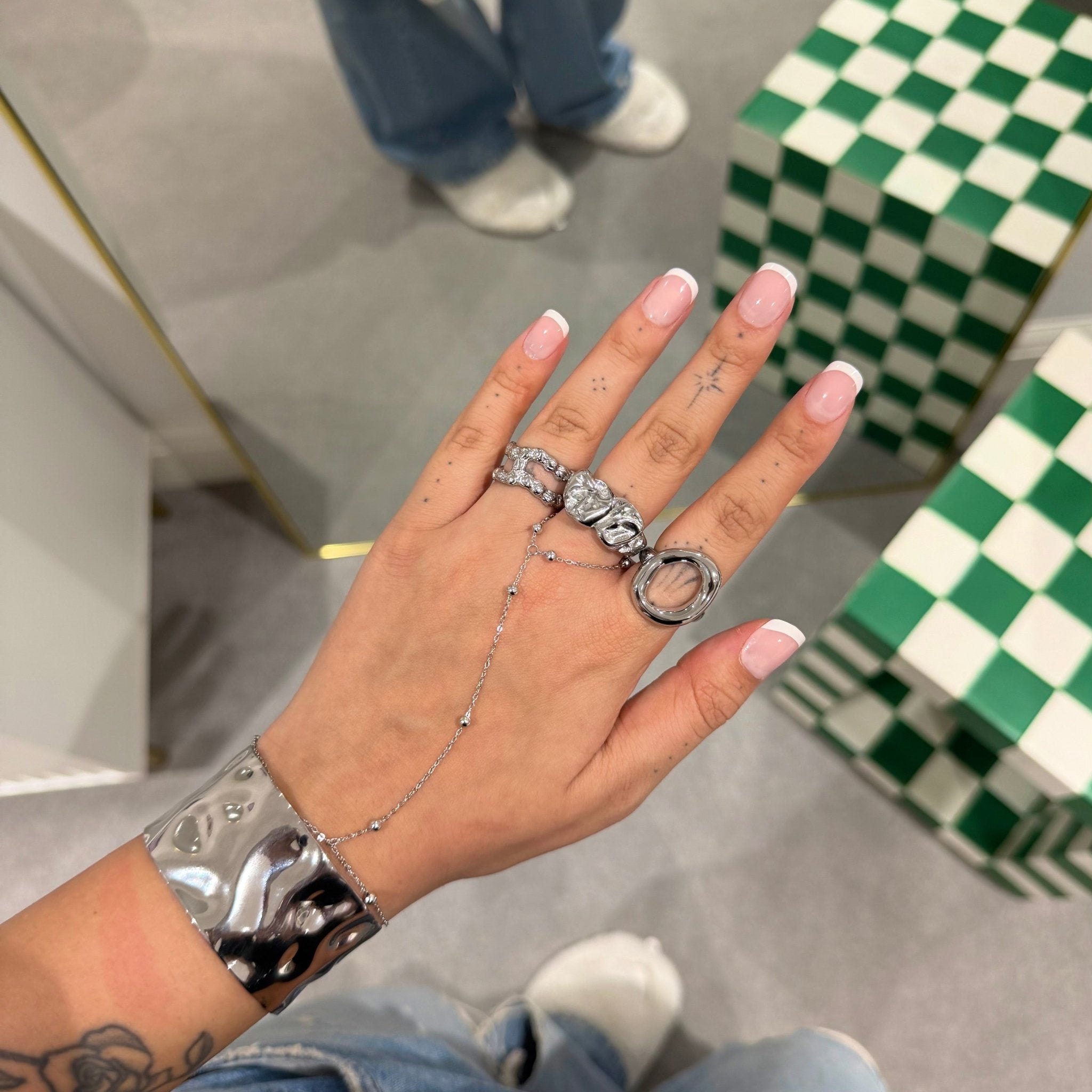 Effie Silver Hand Chain - ILLUSIVE JEWELS