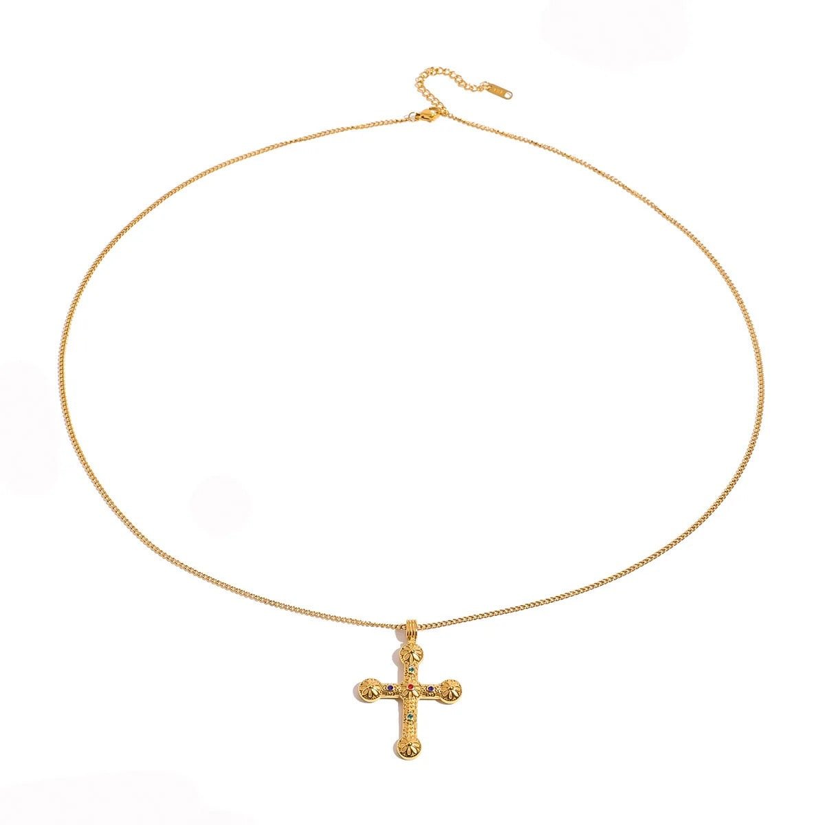 Eve Dangle Cross Gold Necklace - ILLUSIVE JEWELS
