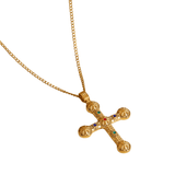 Eve Dangle Cross Gold Necklace - ILLUSIVE JEWELS