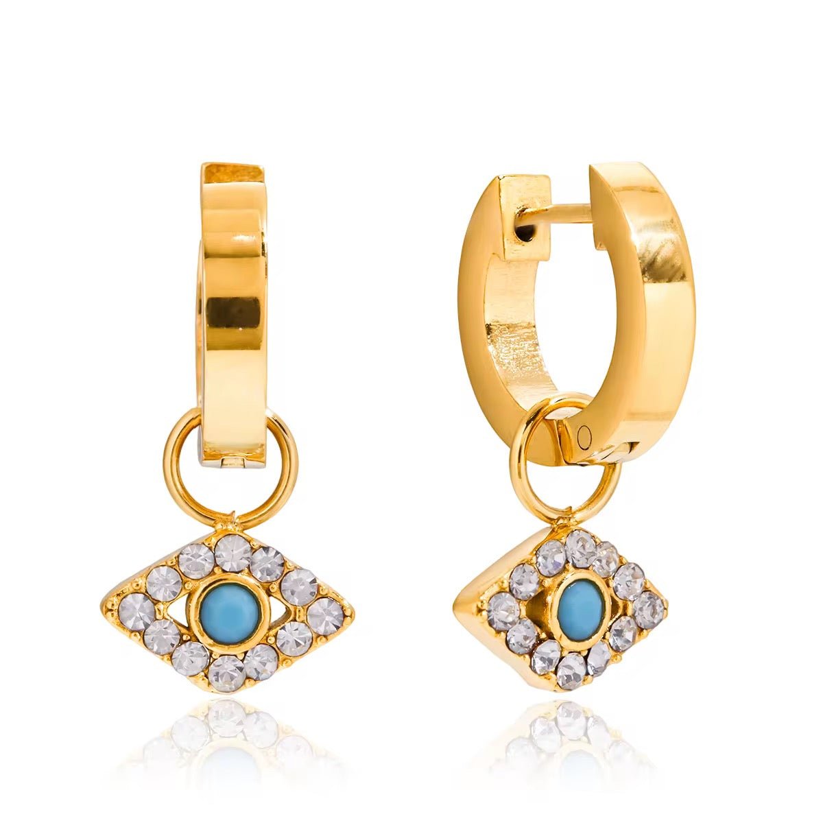 Evil Eye Huggie Earrings - ILLUSIVE JEWELS