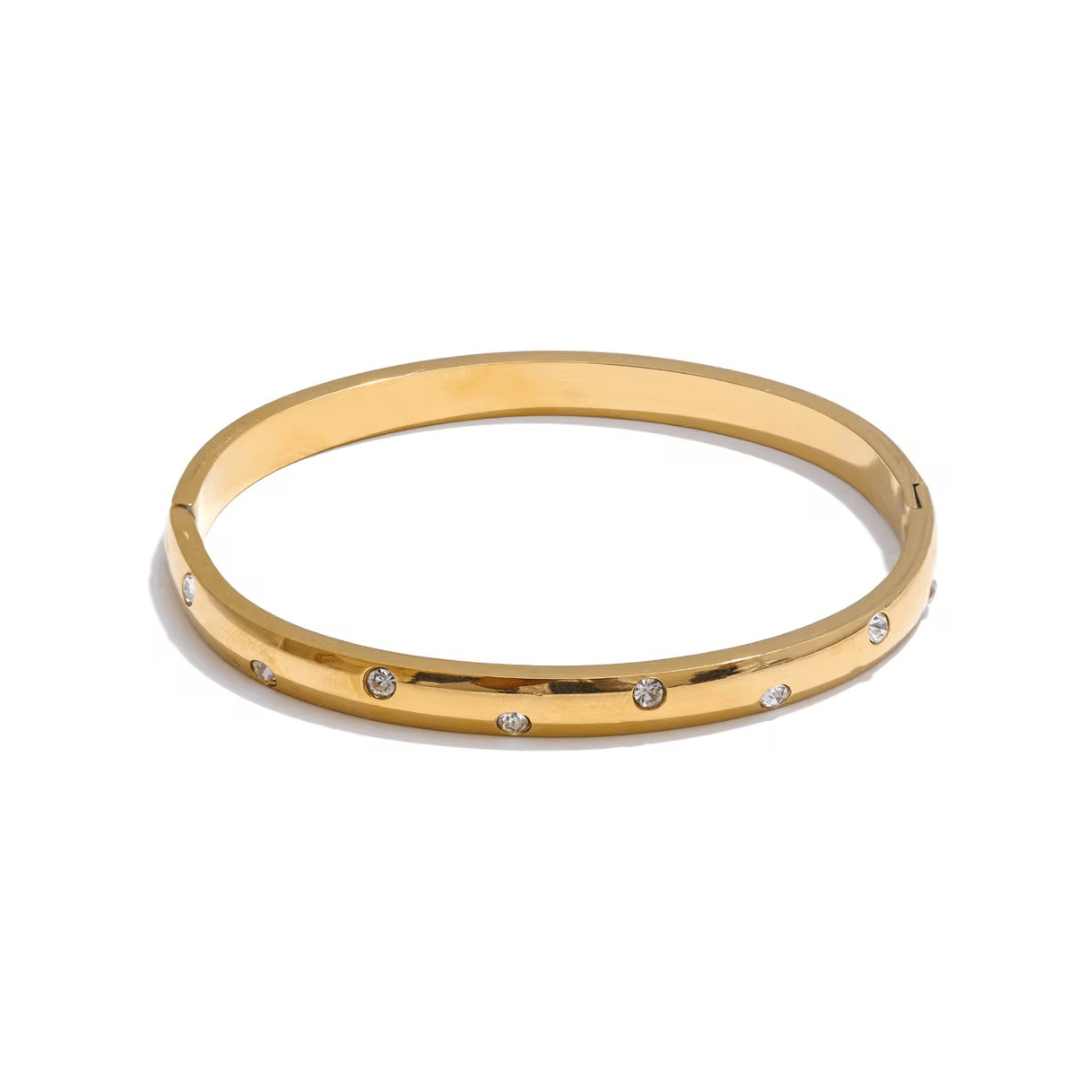 Faith Gold Bangle - ILLUSIVE JEWELS