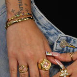 Faith Gold Bangle - ILLUSIVE JEWELS