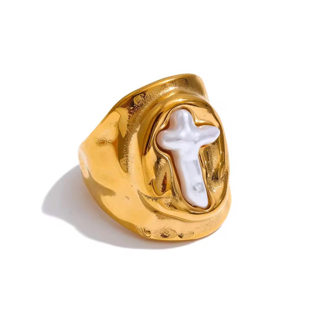 Faith Gold Ring - ILLUSIVE JEWELS
