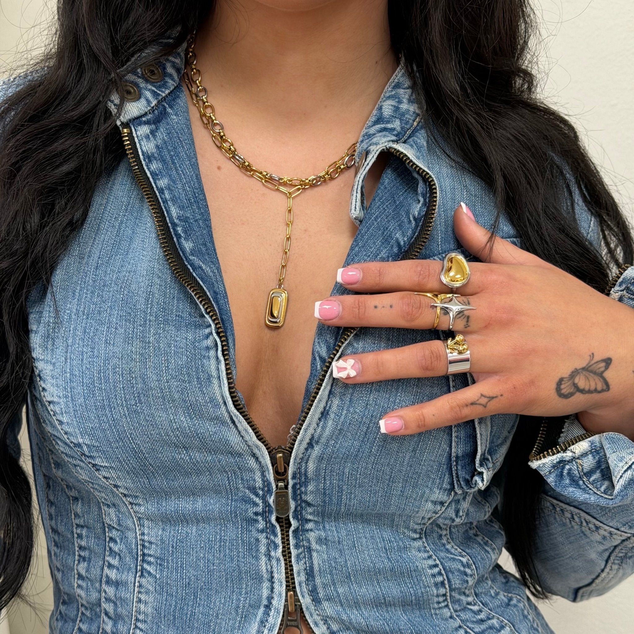 Gia Mixed Metal Necklace - ILLUSIVE JEWELS