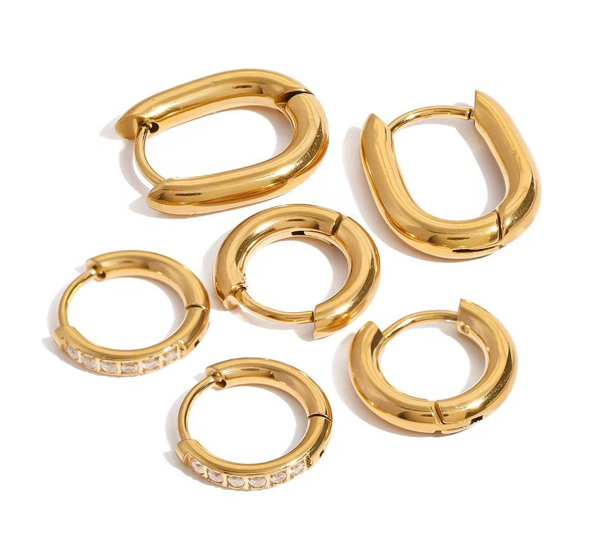 Glowing Huggie Earring Stack - ILLUSIVE JEWELS