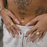 Gold Bow Belly Bar - ILLUSIVE JEWELS