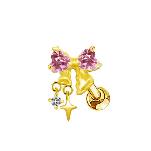 Gold Bow Helix Piercing - ILLUSIVE JEWELS