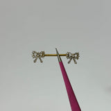 Gold Bow Nipple Bars - ILLUSIVE JEWELS