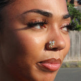 Gold Bow Nose Stud - ILLUSIVE JEWELS