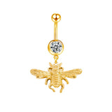 Gold Bumble Bee Belly Bar - ILLUSIVE JEWELS