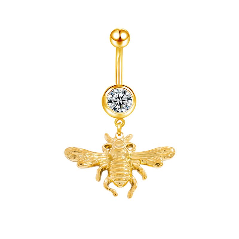 Gold Bumble Bee Belly Bar - ILLUSIVE JEWELS