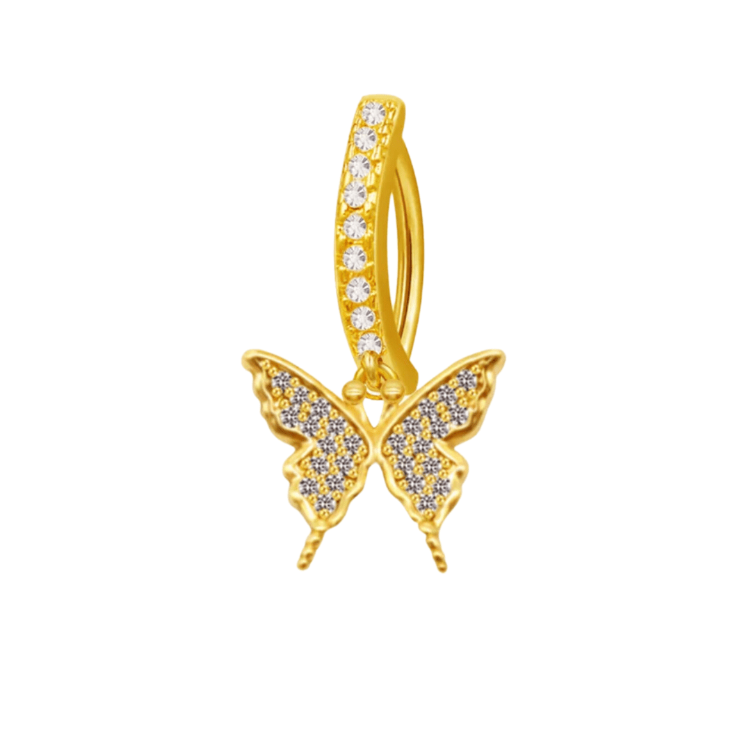 Gold Butterfly Belly Ring - ILLUSIVE JEWELS