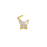 Gold Butterfly Nose Stud - ILLUSIVE JEWELS