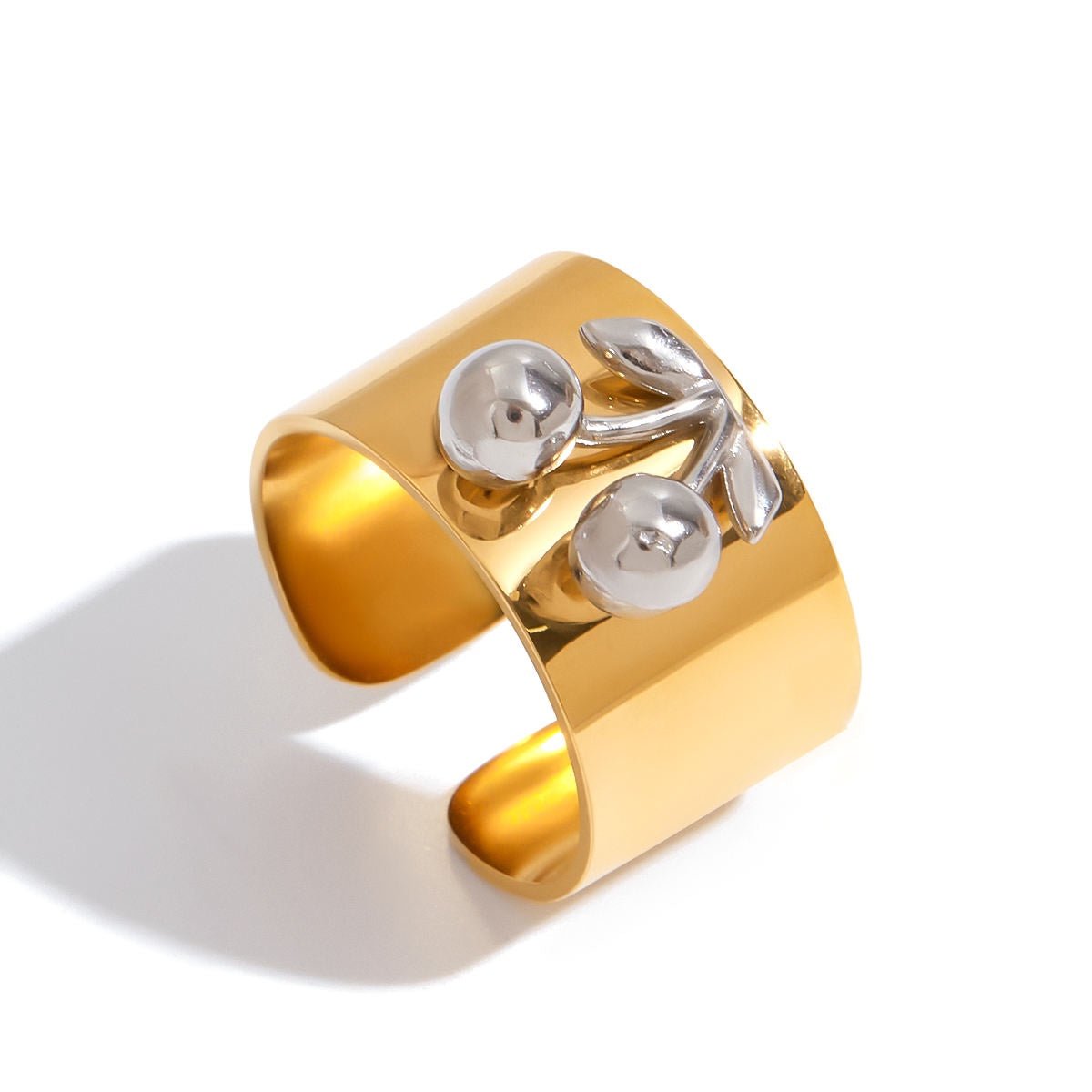 Gold Cherry Ring - ILLUSIVE JEWELS
