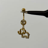 Gold Elephant Belly Bar - ILLUSIVE JEWELS