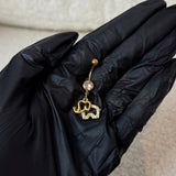Gold Elephant Belly Bar - ILLUSIVE JEWELS