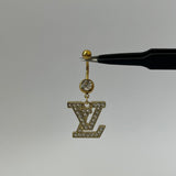 Gold L Belly Bar - ILLUSIVE JEWELS