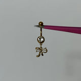 Gold Mini Bow Belly Bar - ILLUSIVE JEWELS