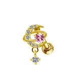 Gold Moon Helix Piercing - ILLUSIVE JEWELS